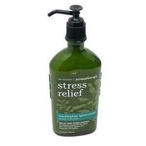 Bath & Body Works Stress Relief Eucalyptus Spearmint Body Lotion Glass Bottle